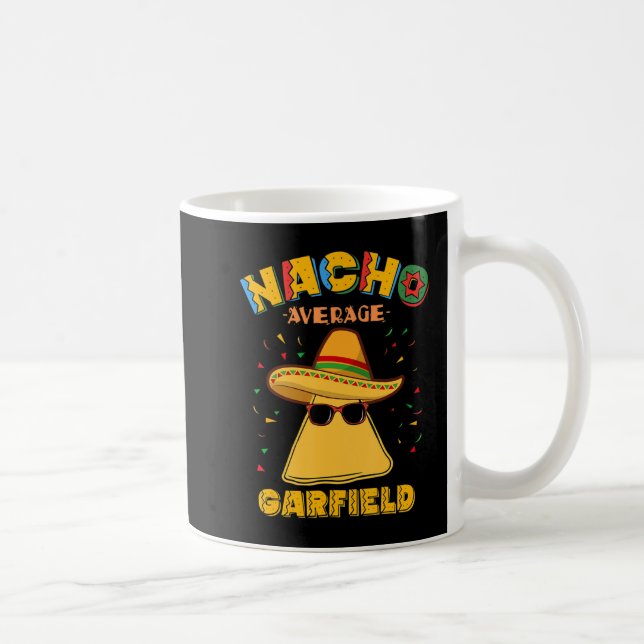 Nacho Genomsnittlig Garfield Personligt Namn Cinco Kaffemugg (Höger)