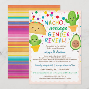 Nacho genomsnittlig Gender-visning - Virtuell baby Inbjudningar