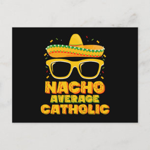 Nacho genomsnittlig katolsk kyrka Cinco De Mayo Vykort