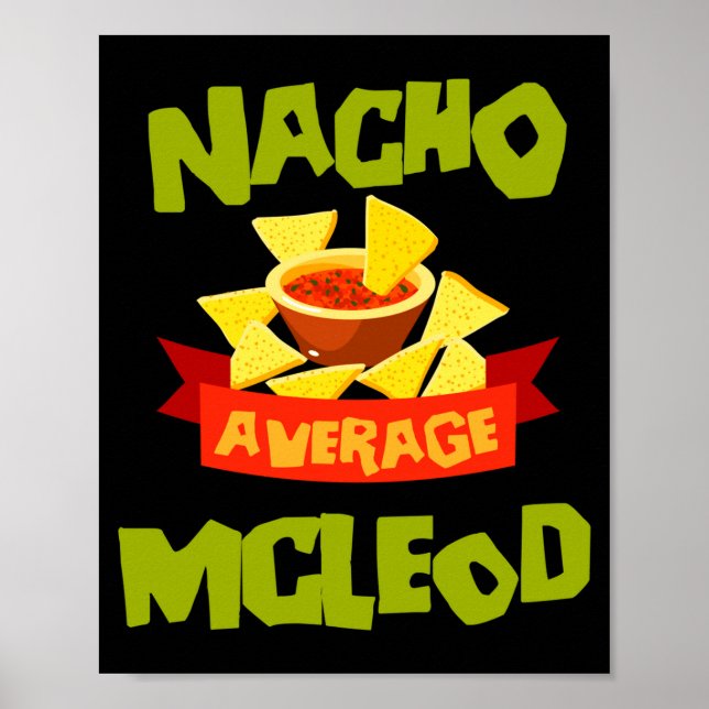 Nacho genomsnittlig mcleod rolig födelsedag eftern poster (Framsidan)