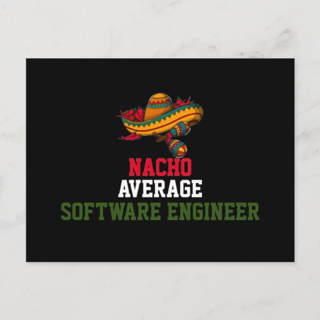 Nacho Genomsnittlig Mjukvaruingenjör  Vykort (Framsida)
