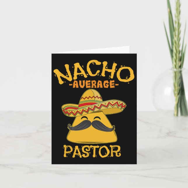 Nacho Genomsnittlig Pastor Predikant Religiös Leda Kort (Framsida)