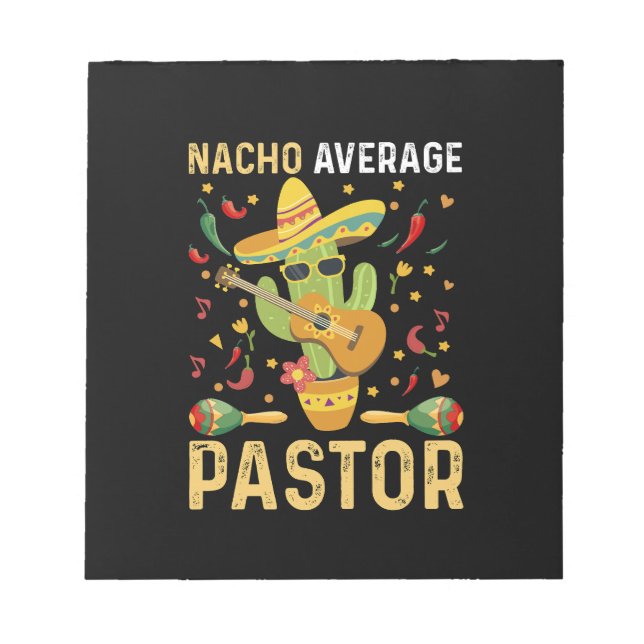 Nacho Genomsnittlig Pastor Religiös Ledare Cinco D Anteckningsblock (Framsida)