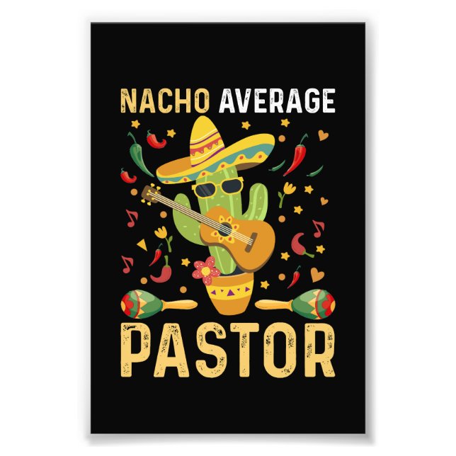 Nacho Genomsnittlig Pastor Religiös Ledare Cinco D Fototryck (Framsidan)