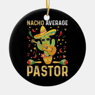Nacho Genomsnittlig Pastor Religiös Ledare Cinco D Julgransprydnad Keramik