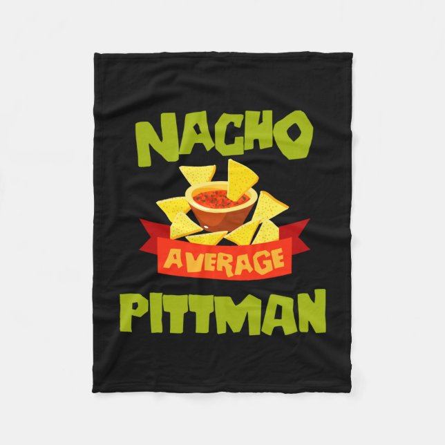 Nacho genomsnittlig pittman rolig födelsedag efter fleecefilt (Framsidan)