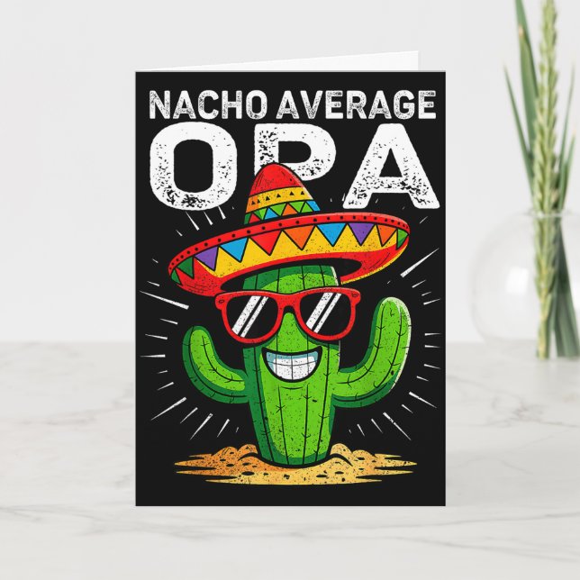 Nacho genomsnittliga opa rolig cinco de mayo mexik kort (Framsida)