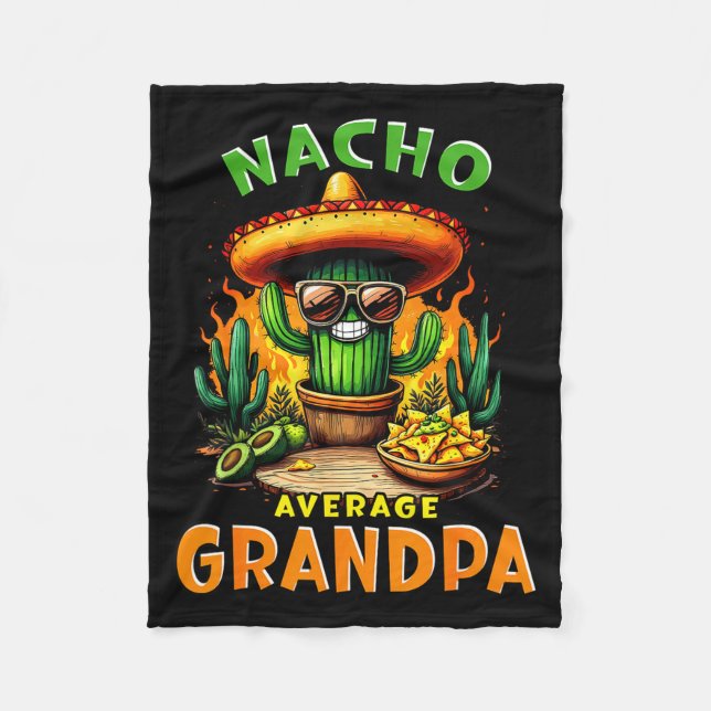 Nacho genomsnittlige farfar abuelo cinco de mayo m fleecefilt (Framsidan)