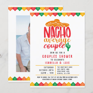 Nacho genomsnittligt par Par Shower Photo Inbjudningar