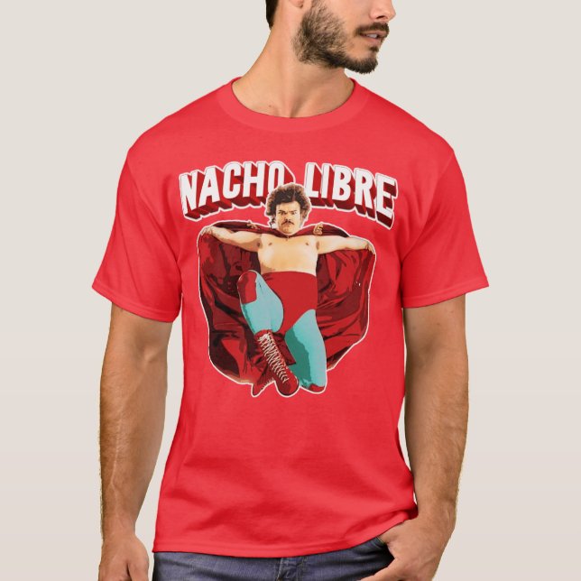 Nacho libre retro t shirt (Framsida)