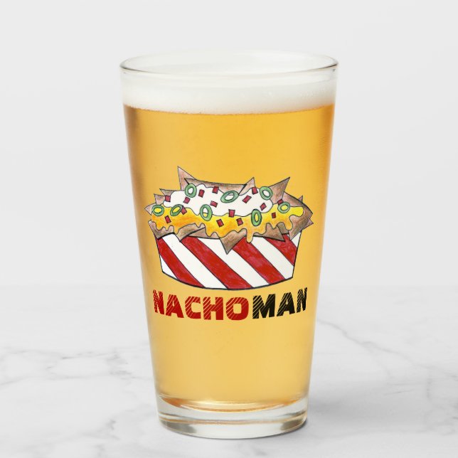 NACHO (MACHO) MAN Cheese Chip Foodie Glaskopp (Framsida fylld)