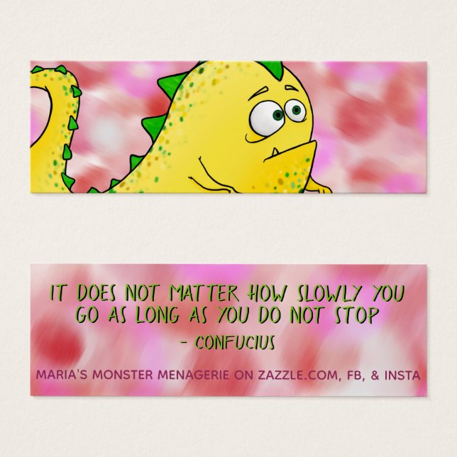 Nacho, med citat, lyckokort litet visitkort (Framsida & baksida)