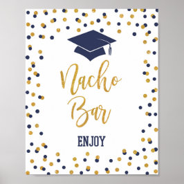 Nacho Pub Navy & Guld Studentfest Sign Poster