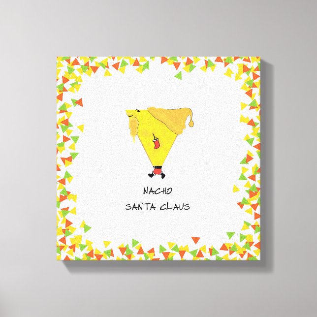Nacho Santa med Chip Canvastryck (Framsida)