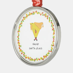 Nacho Santa med Chip Julgransprydnad Metall