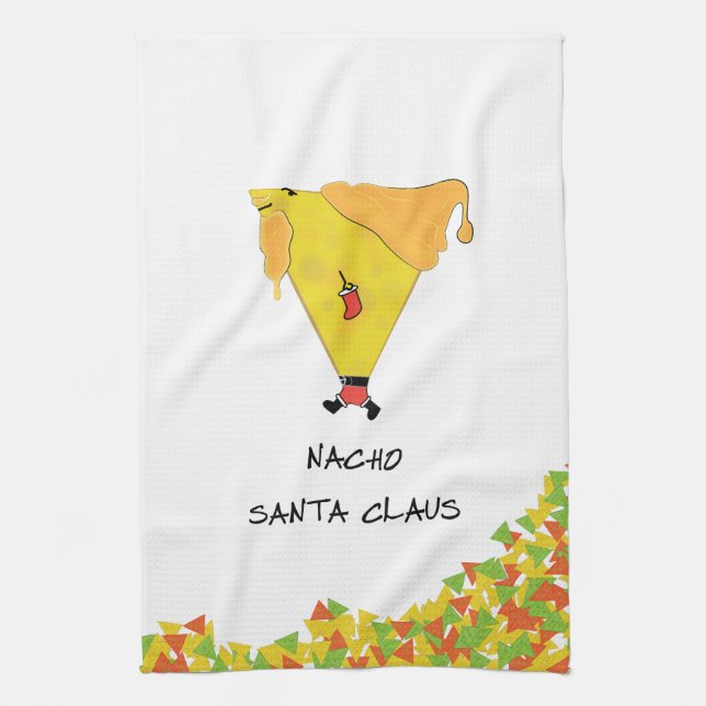 Nacho Santa med Chip Kökshandduk (Vertikal)