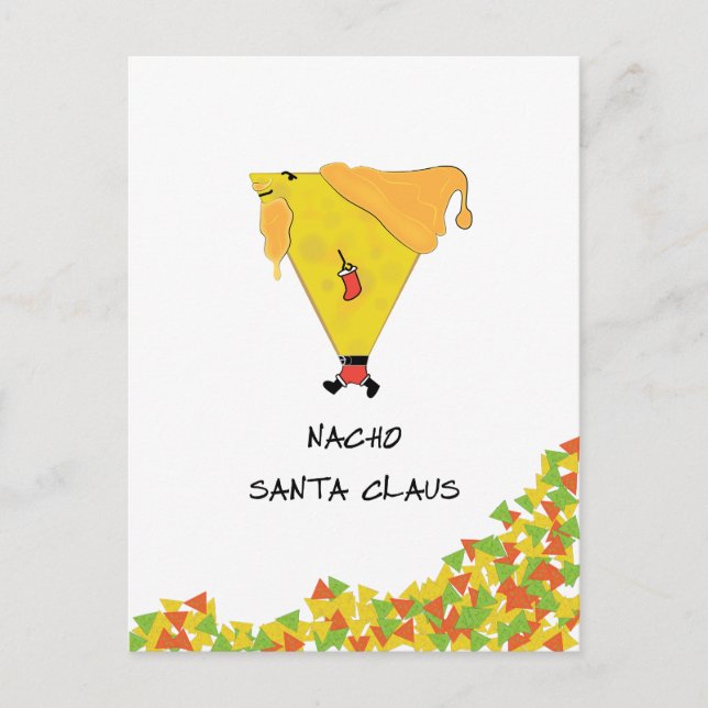 Nacho Santa med Chip Vykort (Framsida)