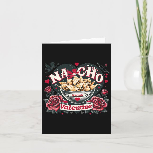 Nacho Valentine - Mexikansk mat Nacho Roligt Valen Kort (Framsida)