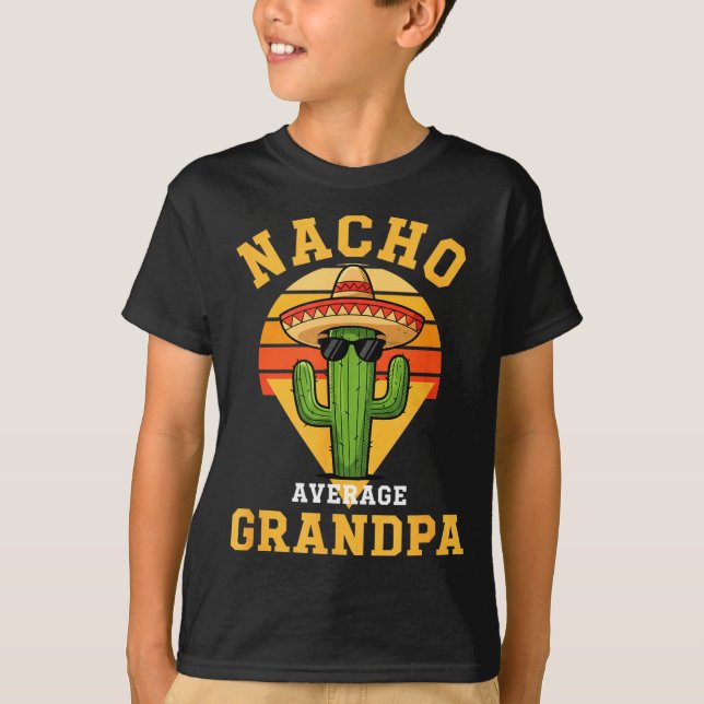 Nacho vanlig farfar rolig kaktus sombrero cincoN T Shirt (Framsida)