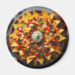 Nachos Funny, realistisk plats Magnet