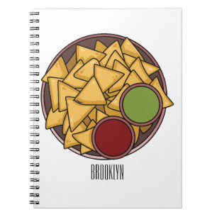 Nachos - illustration av tecknaden anteckningsbok