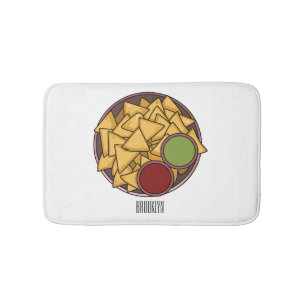 Nachos - illustration av tecknaden badrumsmatta