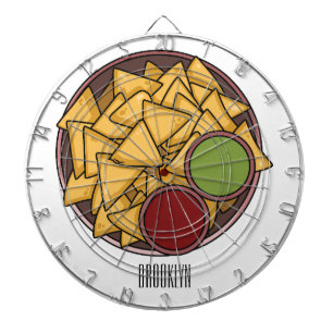 Nachos - illustration av tecknaden darttavla