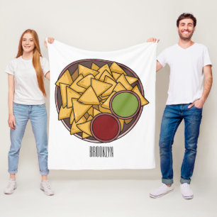 Nachos - illustration av tecknaden fleecefilt