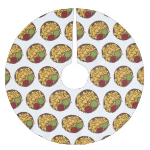 Nachos - illustration av tecknaden julgransmatta borstad polyester