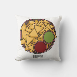 Nachos - illustration av tecknaden kudde