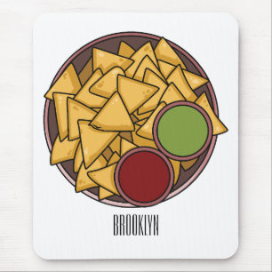 Nachos - illustration av tecknaden musmatta