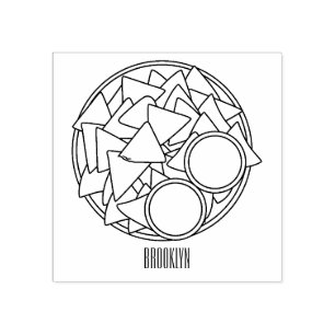 Nachos - illustration av tecknaden stämpel