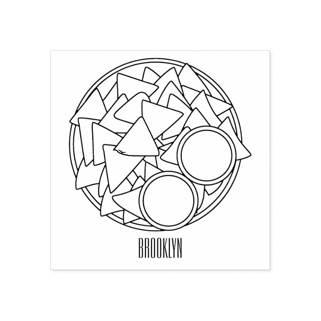 Nachos - illustration av tecknaden stämpel (Tryck)