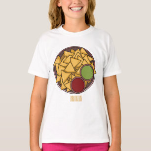 Nachos - illustration av tecknaden t shirt
