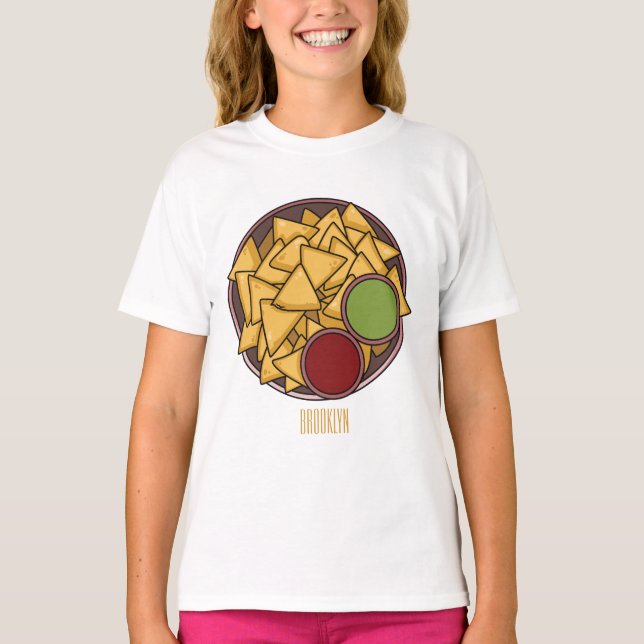 Nachos - illustration av tecknaden t shirt (Framsida)