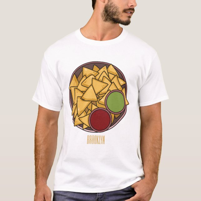 Nachos - illustration av tecknaden t shirt (Framsida)