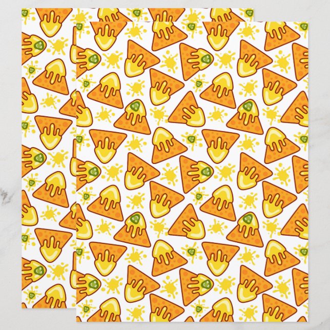 Nachos & Jalapenos Scrapbookpapper (Fram/baksida)