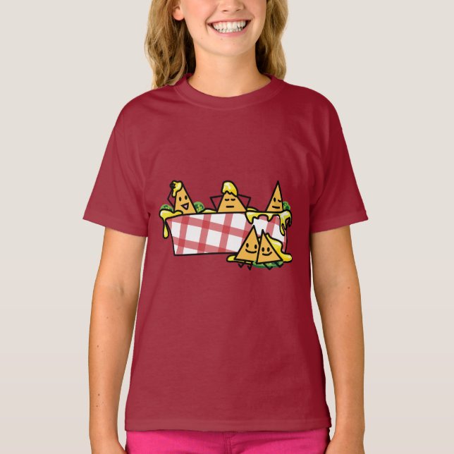 Nachos Melted Cheese Jalapeno Nacho tortilla chip Tee (Framsida)