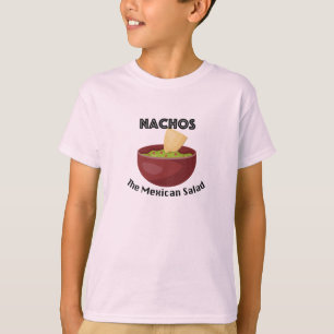 Nachos, mexikansk salad - Kids grundläggande T-Shi T Shirt