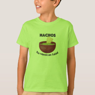 Nachos, mexikansk salad - Kids grundläggande T-Shi T Shirt