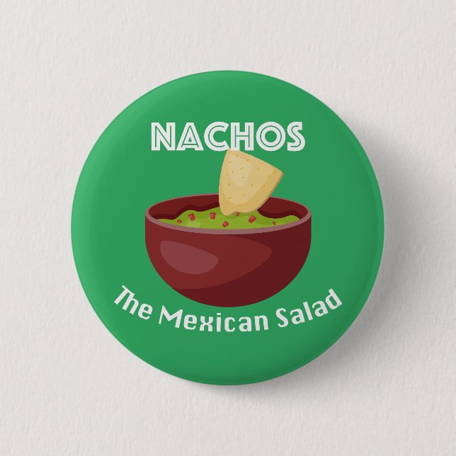 Nachos, mexikansk salad - rundknapp knapp (Framsida)