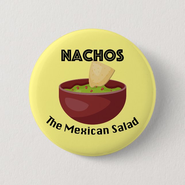 Nachos, mexikansk salad - rundknapp knapp (Framsida)