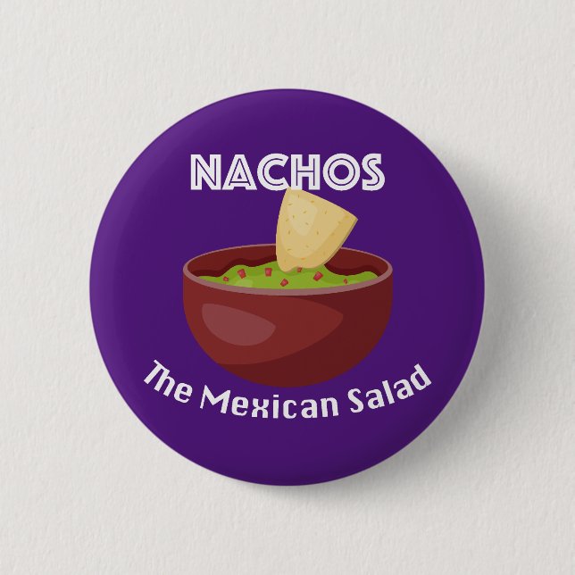 Nachos, mexikansk salad - rundknapp knapp (Framsida)