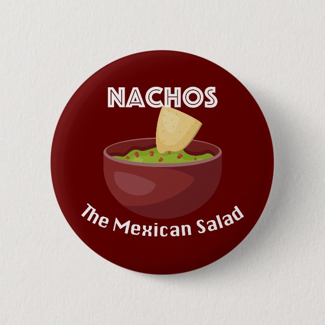 Nachos, mexikansk salad - rundknapp knapp (Framsida)