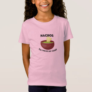 Nachos, Mexikanska saladen - Girls Bra Jersey T-S T Shirt