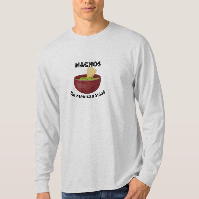 Nachos, The Mexican Salad - Basic Long Sleeve T-Sh T Shirt (Framsida)