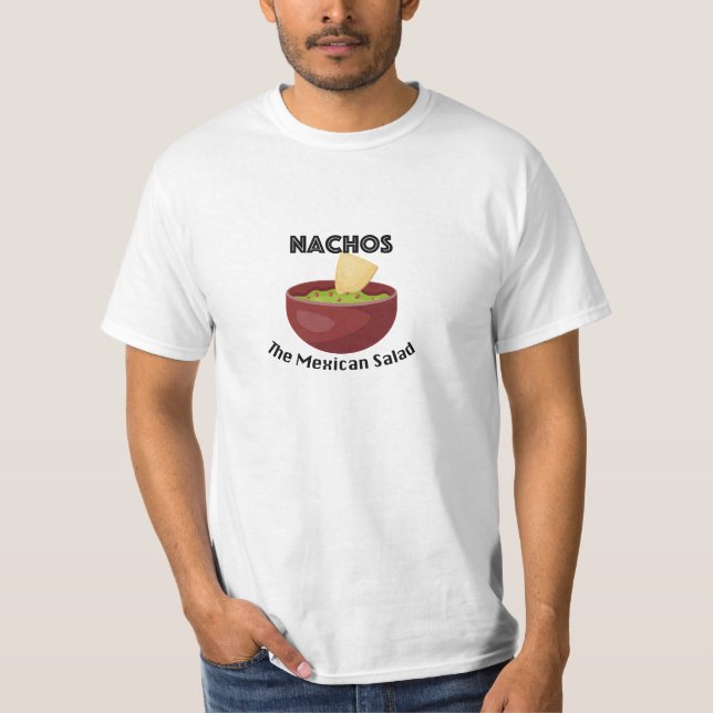 Nachos, The Mexican Salad - Herr T-Shirt med värde (Framsida)