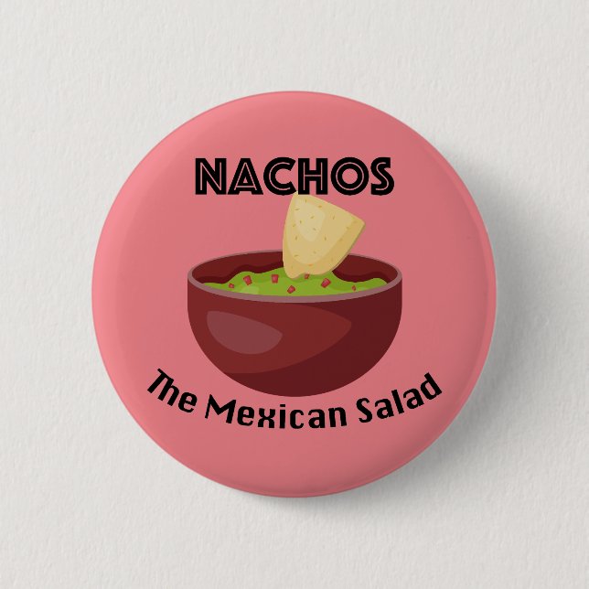 Nachos, The Mexican Salad - Rund blå knapp (Framsida)