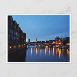 Nacht beim Fluss Vykort