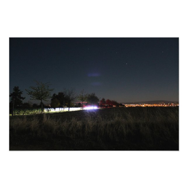 Nachtaufnahme Landschaft Fototryck (Framsidan)